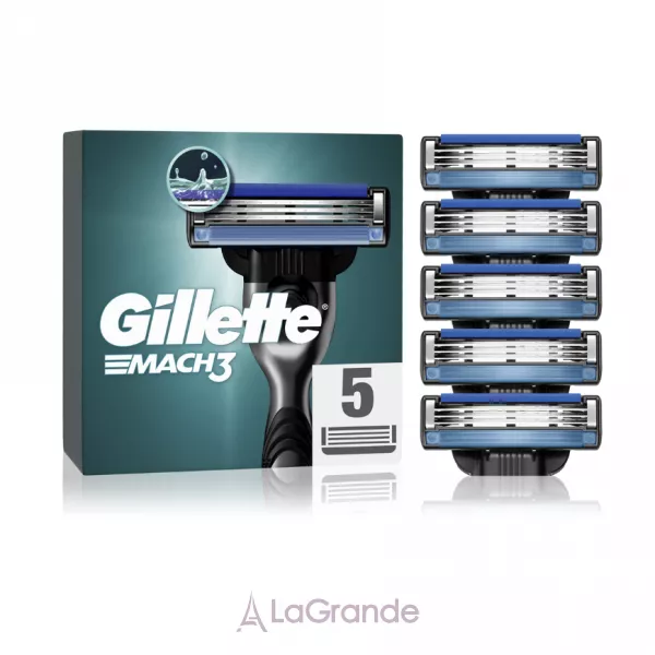 Gillette Mach3 5 Replacement Cassettes ������� ������� ��� ������ � ����� �������� (5 ��.)