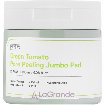 Sungboon Editor Green Tomato Pore Peeling Jumbo Pad -  