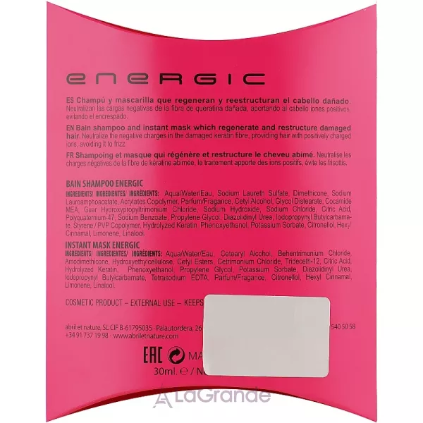 Abril Et Nature Energic ����� ��� ����� (sh/30ml + mask/30ml)