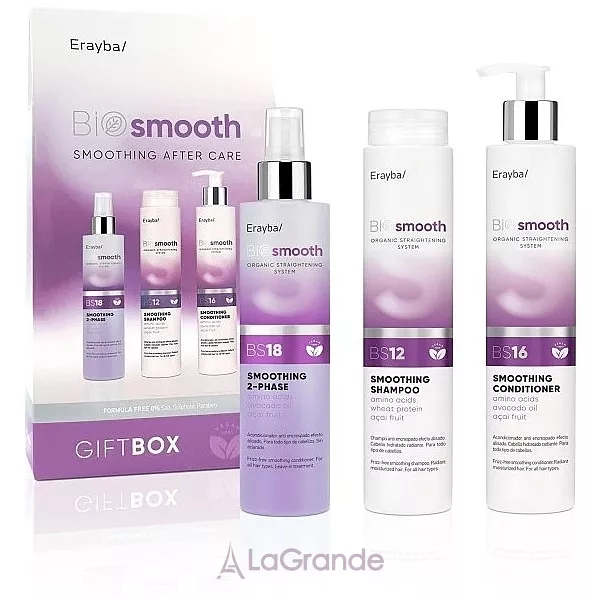 Erayba Bio Smooth Smoothing After Care ���� ��� ������� (shmp/250ml + cond/250ml + spr/200ml)