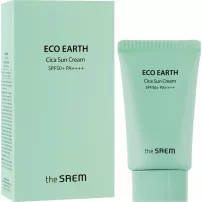 The Saem Eco Earth Cica Sun Cream SPF50+ PA++++ �������������� ���� � ��������� � �����