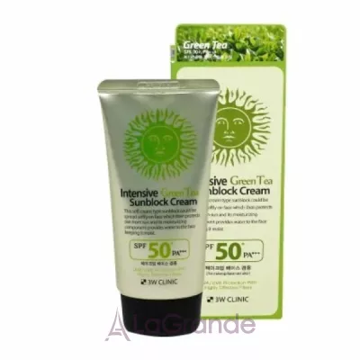 3W Clinic Intensive Green Tea Sunblock Cream SPF50+      