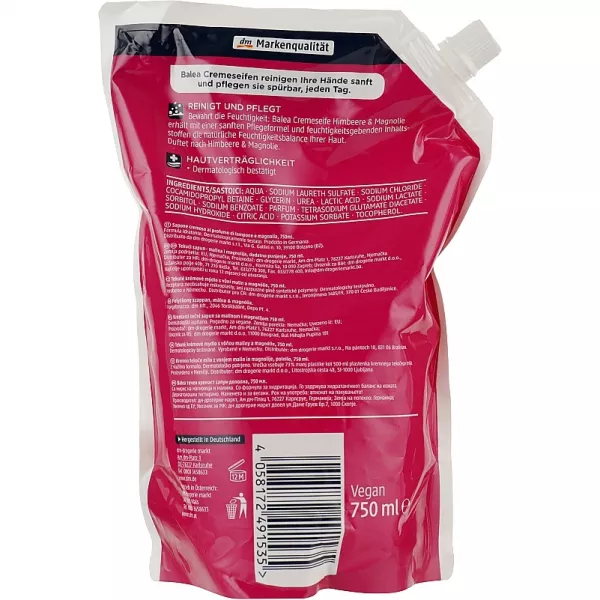 Balea Raspberry & Magnolia Cream Soap ������ ����-���� ��� ��� 