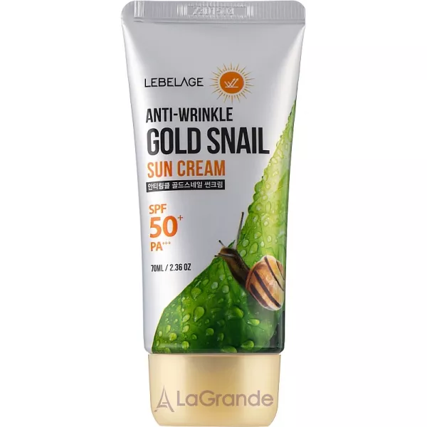 Lebelage Anti-Wrinkle Gold Snail Sun Cream SPF50+/PA+++ �������������� ���� ��� ���� � ������� ������ SPF50+