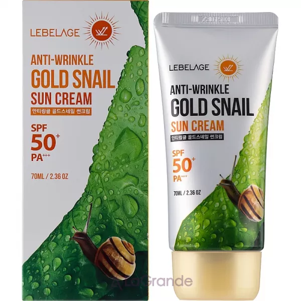 Lebelage Anti-Wrinkle Gold Snail Sun Cream SPF50+/PA+++ �������������� ���� ��� ���� � ������� ������ SPF50+