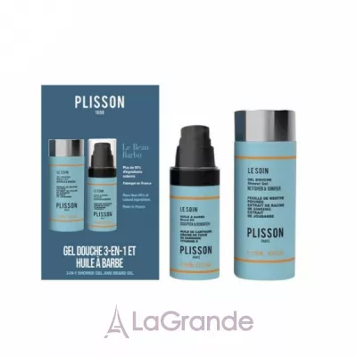 Plisson Duo Le Beau Barbu Shower Gel & Beard Oil Set  (sh/gel/125 ml + beard/oil/30 ml)