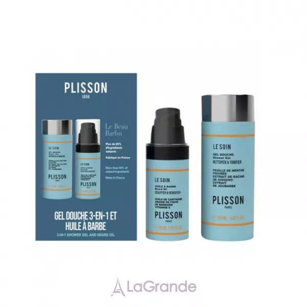 Plisson Duo Le Beau Barbu Shower Gel & Beard Oil Set ����� (sh/gel/125 ml + beard/oil/30 ml)