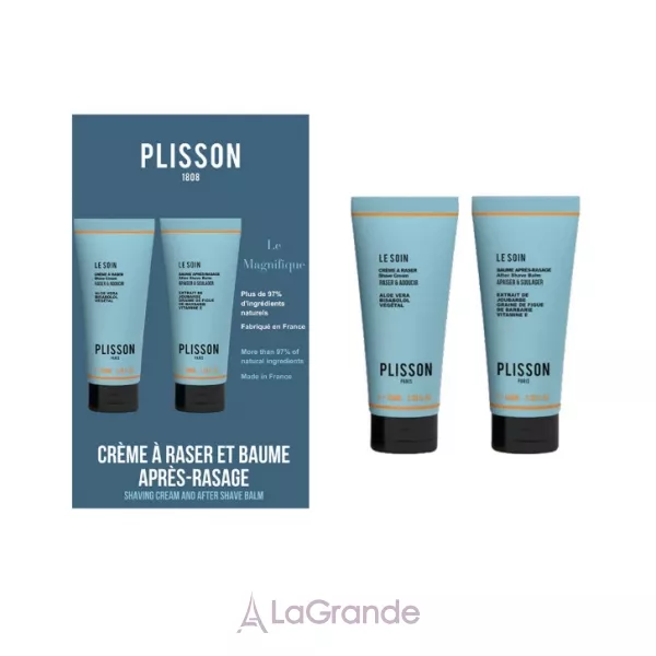 Plisson Duo Le Magnifique Shaving Cream & After-Shave Balm Set ����� (���� ��� ������ 100 �� + ������� ����� ������ 100 ��)