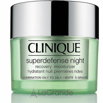 Clinique Superdefense Night Recovery Moisturizer 3/4 Combination Oily To Oily ͳ   