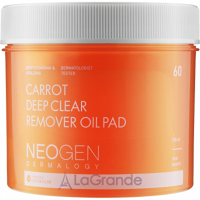 Neogen Dermalogy Carrot Deep Clear Remover Oil Pad      