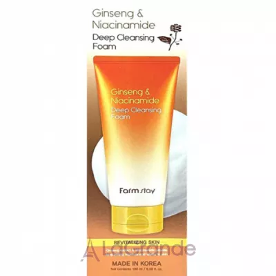 FarmStay Ginseng & Niacinamide Deep Cleansing Foam ϳ       