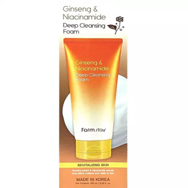 FarmStay Ginseng & Niacinamide Deep Cleansing Foam ����� ��� �������� � ���������� �������� � ������������