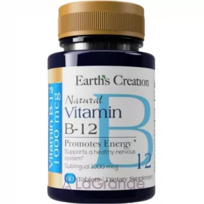 Earth's Creation Vitamin B-12 1000 mcg Sublingual   B-12 1000 