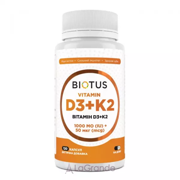 Biotus Vitamin D3+K2 1000 IU/50 mcg ĳ������ ������� 