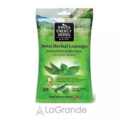 Swiss Energy Herbal Lozenges  Bag 20 herbs  Eucalyptus and Menthol    