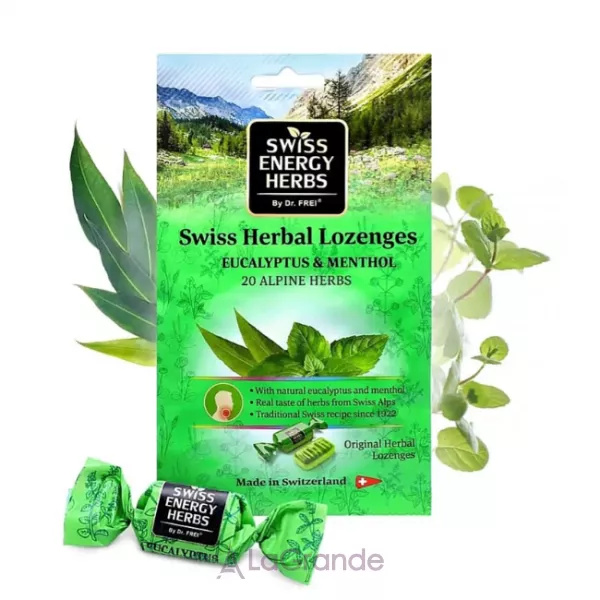 Swiss Energy Herbal Lozenges  Bag 20 herbs  Eucalyptus and Menthol ��������� �� ������� 