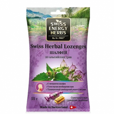 Swiss Energy Herbal Lozenges Bag 20 herbs Herbs Sage    
