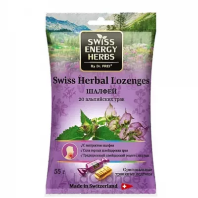 Swiss Energy Herbal Lozenges Bag 20 herbs Herbs Sage    