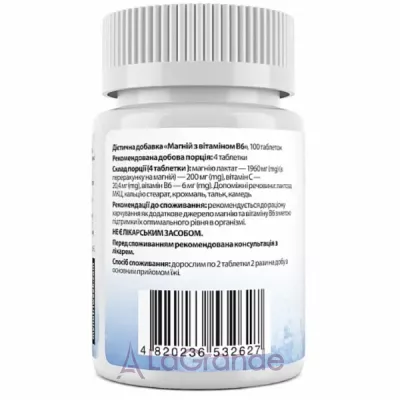 My Nutri Week Magnesium With Vitamin B6   