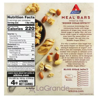 Atkins Protein Meal Bar Peanut Butter Granola   
