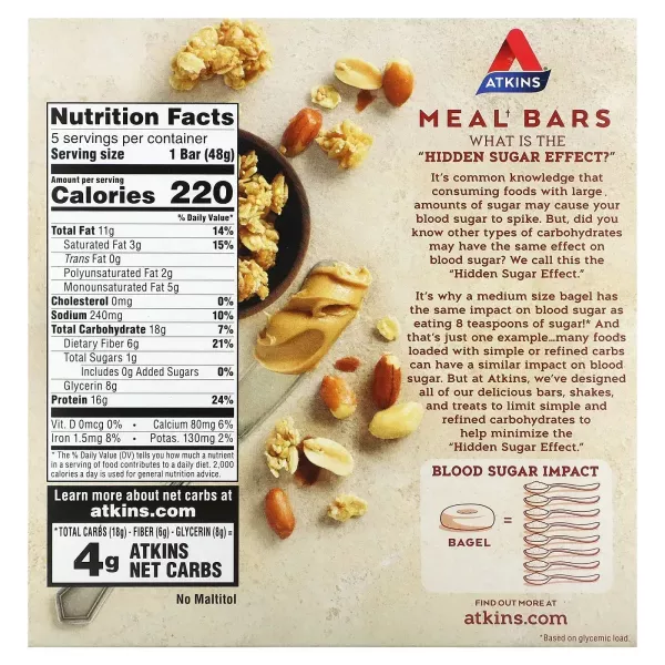 Atkins Protein Meal Bar Peanut Butter Granola ����������� �������� 
