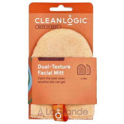CleanLogic Bath and Body Dual-Texture Facial Mitt      