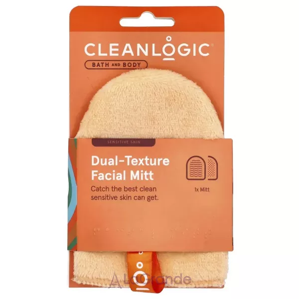 CleanLogic Bath and Body Dual-Texture Facial Mitt ��������� ��� ���� � ������� ���������