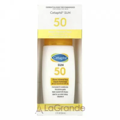 Cetaphil Sheer Mineral Face Liquid Sunscreen SPF50       SPF50