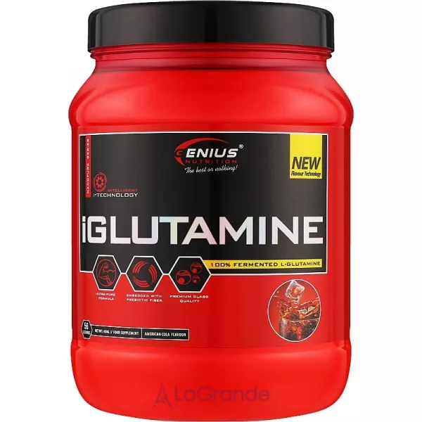 Genius Nutrition iGlutamine 100% Fermented L-Glutamine American Cola ������������ 