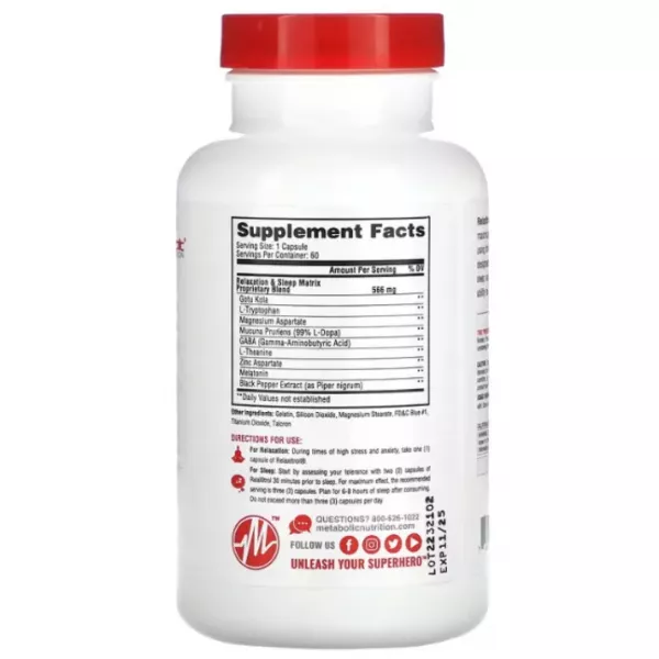 Metabolic Nutrition Relaxitrol ����������� ������� ��� ������ �� �������� � ��������� ���