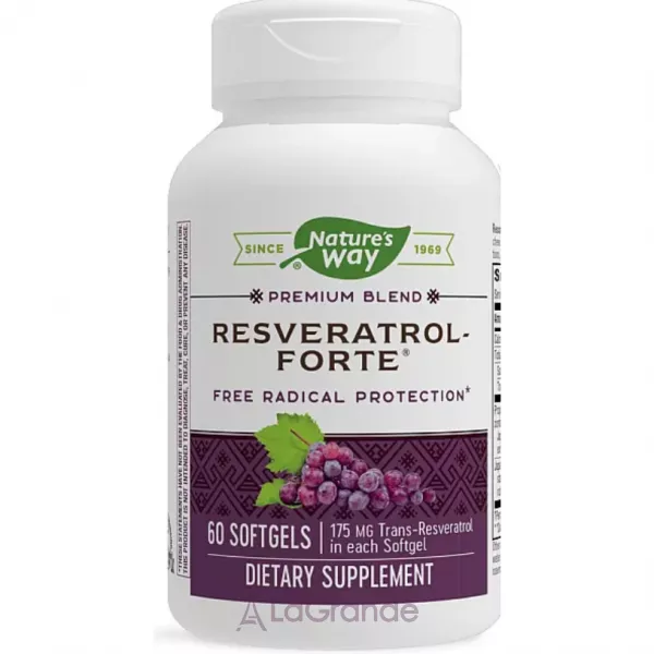 Nature's Way Resveratrol-Forte 175 mg ĳ������ ������� 