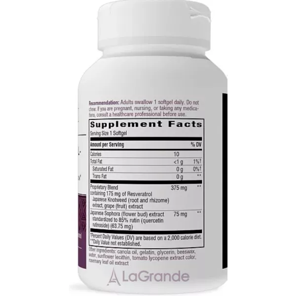 Nature's Way Resveratrol-Forte 175 mg ĳ������ ������� 