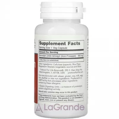 Protocol for Life Balance Bromelain 500 g   