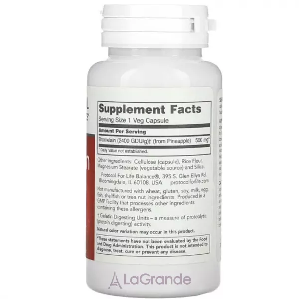 Protocol for Life Balance Bromelain 500 g ������� ������� 