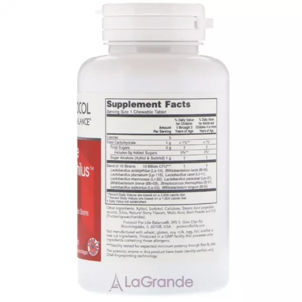 Protocol for Life Balance Chewable ProtoDophilus ������� ������� 