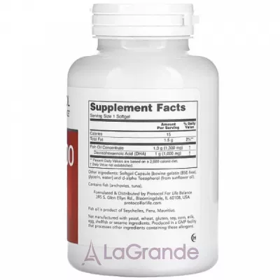 Protocol for Life Balance DHA- 1000       