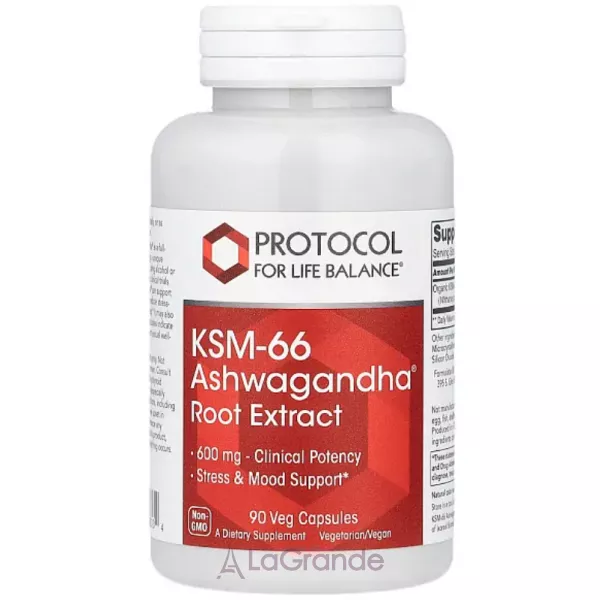 Protocol for Life Balance KSM-66 Ashwagandha 600 mg ������� ������� 