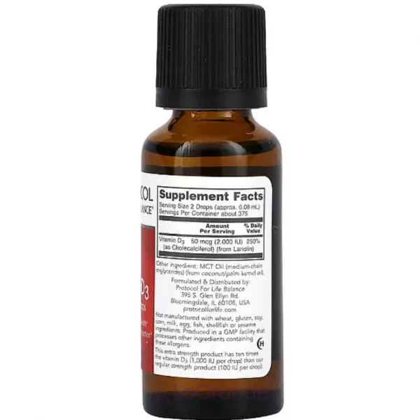 Protocol for Life Balance Liquid Vitamin D3 2000 IU ������� ������� 