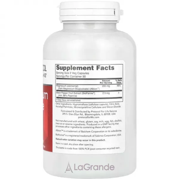 Protocol for Life Balance Magnesium Glycinate ������� ������� 