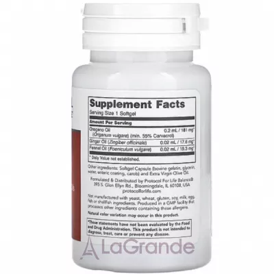 Protocol for Life Balance Oregano oil   