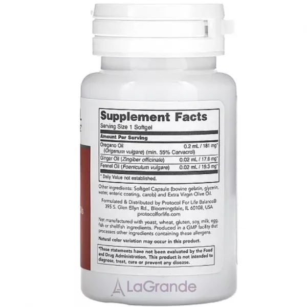 Protocol for Life Balance Oregano oil ������� ������� 
