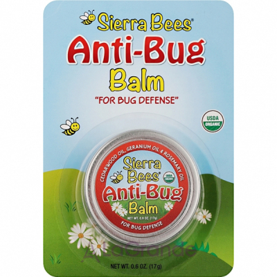 Sierra Bees Anti-Bug Balm Cedarwood Oil, Geranium Oil & Rosemary Oil     