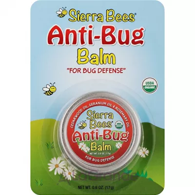 Sierra Bees Anti-Bug Balm Cedarwood Oil, Geranium Oil & Rosemary Oil     