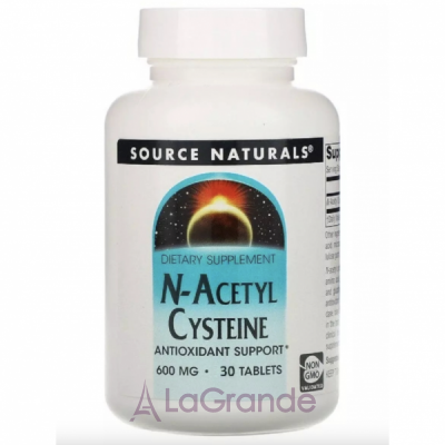 Source Naturals N-Acetyl Cysteine 600 mg   N-, 600 