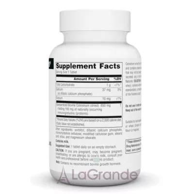 Source Naturals Colostrum 650 mg   