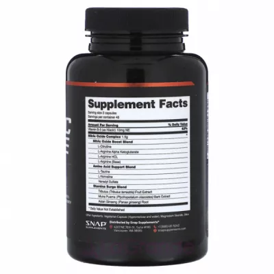 Snap Supplements Nitric Oxide Booster   