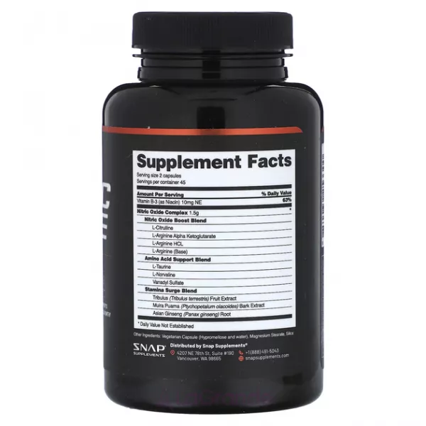 Snap Supplements Nitric Oxide Booster ��������� ������ �����