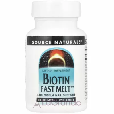 Source Naturals Biotin Fast Melt 10.000 mcg   