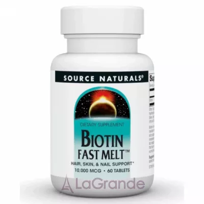 Source Naturals Biotin Fast Melt 10.000 mcg ����������� ������� 