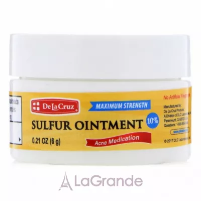 De La Cruz Acne Treatment Ointment With 10% Sulfur      10% 